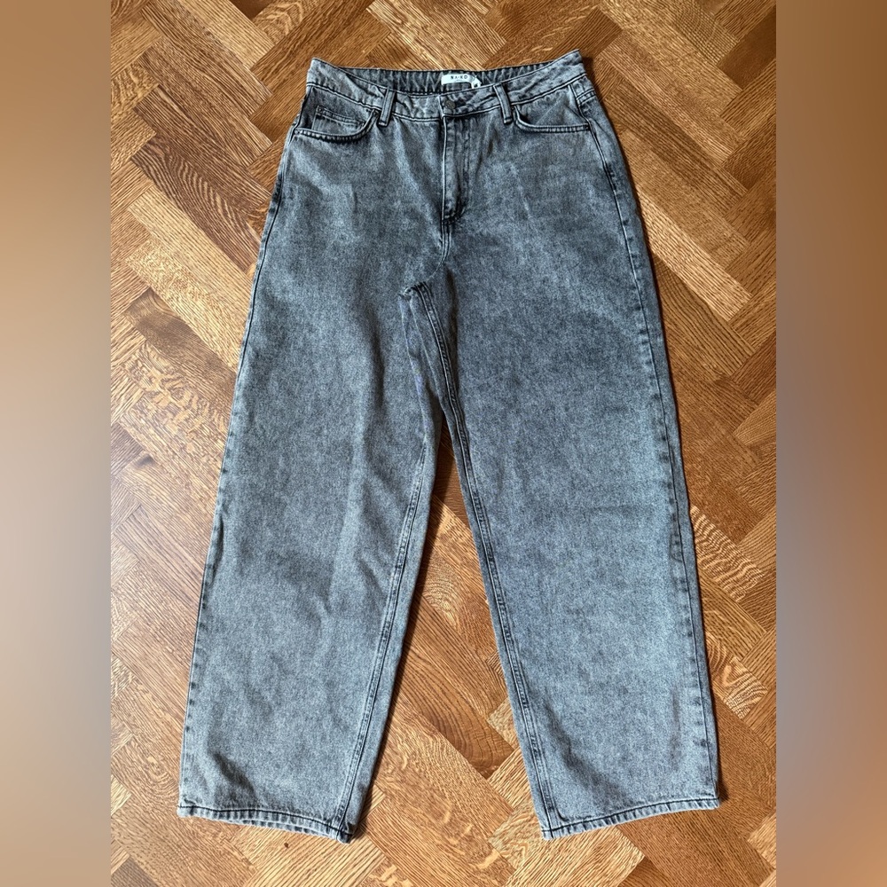 NWT NA-KD Loose Low Waist Long Jeans Organic Baggy Oversized Wide Leg US 10